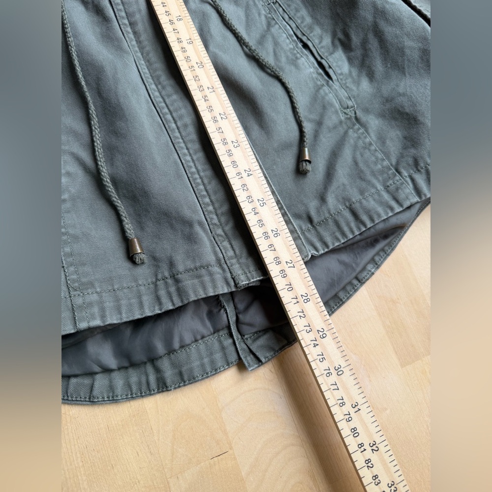 BSweet Clothing Co Army Olive Green Utility Adirondack Lined Coat Hood Women SM - Picture 6 of 8